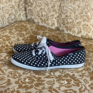Black Polka Dotted Keds Sneakers